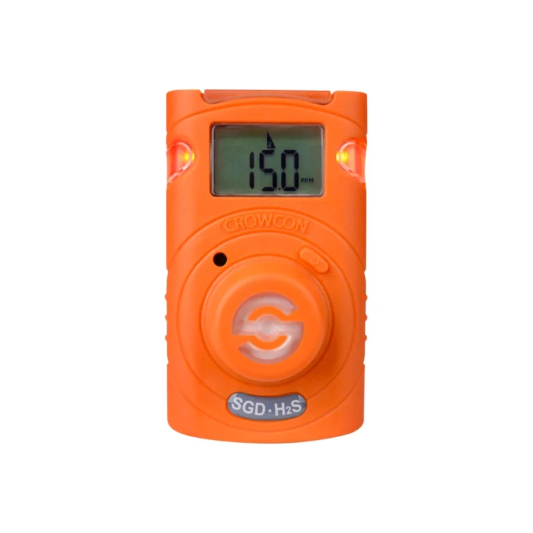 The Crowcon Clip SGD is a maintenance-free, personal single gas detector for monitoring H2S, CO, CO2, or oxygen