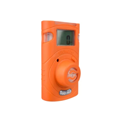 Crowcon Clip SGD gas detector turned to a 45 degree angle.