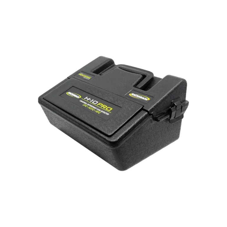 The black, rectangular carrying case labeled "H-ID Pro" is perfectly designed for the Bacharach H-10 PRO. - Ribble Marine