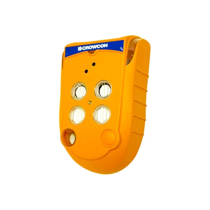 The Crowcon Gas-Pro, a compact handheld gas detector with four sensors and the Crowcon logo on top, provides reliable safety monitoring.