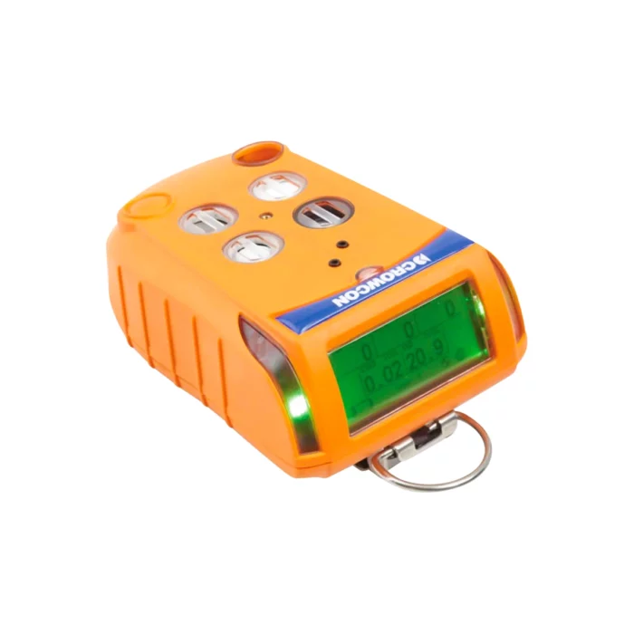 Crowcon Gas-Pro gas detection device turned to show where the flow plate should be attached.