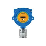 The Crowcon SMART 3G-D2, a blue and yellow gas detector, includes diverse status indicators and labels on its front panel. - Ribble Marine