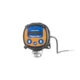 The Crowcon TXgard IS+ gas detector boasts a vivid blue and orange faceplate, three user-friendly navigation buttons, and a clear digital display, all connected by a cable. - Ribble Marine