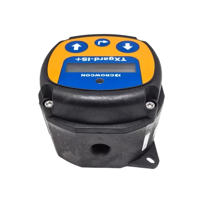The Crowcon TXgard IS+ features a digital display with two arrow buttons and a sleek black-and-blue design. It prominently displays the Procon logo, ensuring reliable gas detection for enhanced security. - Ribble Marine