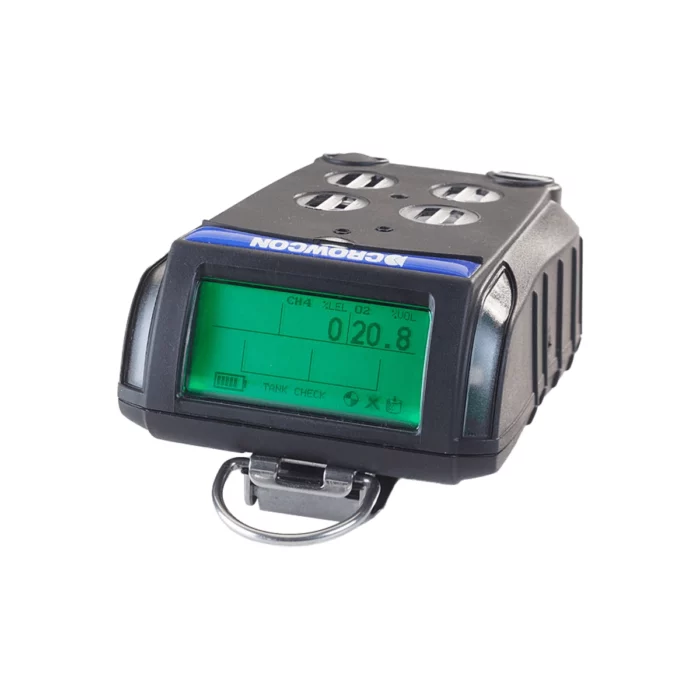 The Draeger portable gas detector, with a green digital display showing 20.8 and multiple sensor ports on top, matches the Crowcon Gas Pro TK in efficiency and design. - Ribble Marine