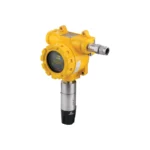 Introducing the Uniphos Kwiksense Pro, a yellow industrial gas detector featuring a digital display and silver cylindrical sensor attachment, expertly designed for monitoring gas levels in diverse environments. - Ribble Marine